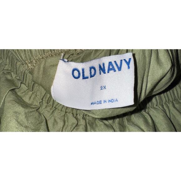 Old Navy Off Shoulder Tiered Swing Midi Dress Womens Sz 2X Boho Prairie Country - Picture 8 of 9